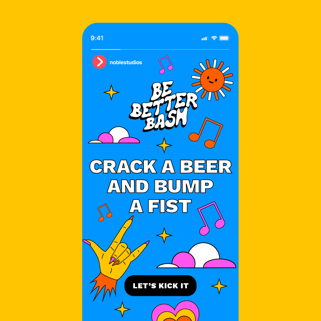 Social post: 'Crack a beer and bump a fist'