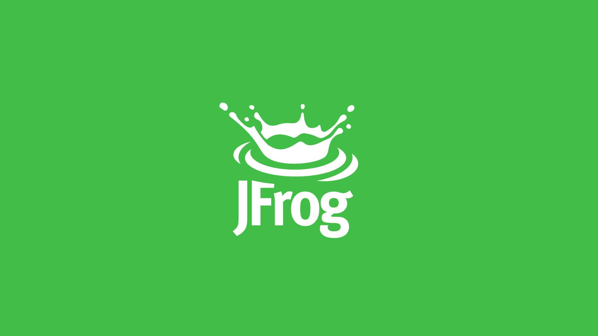JFrog logo in white on brand green